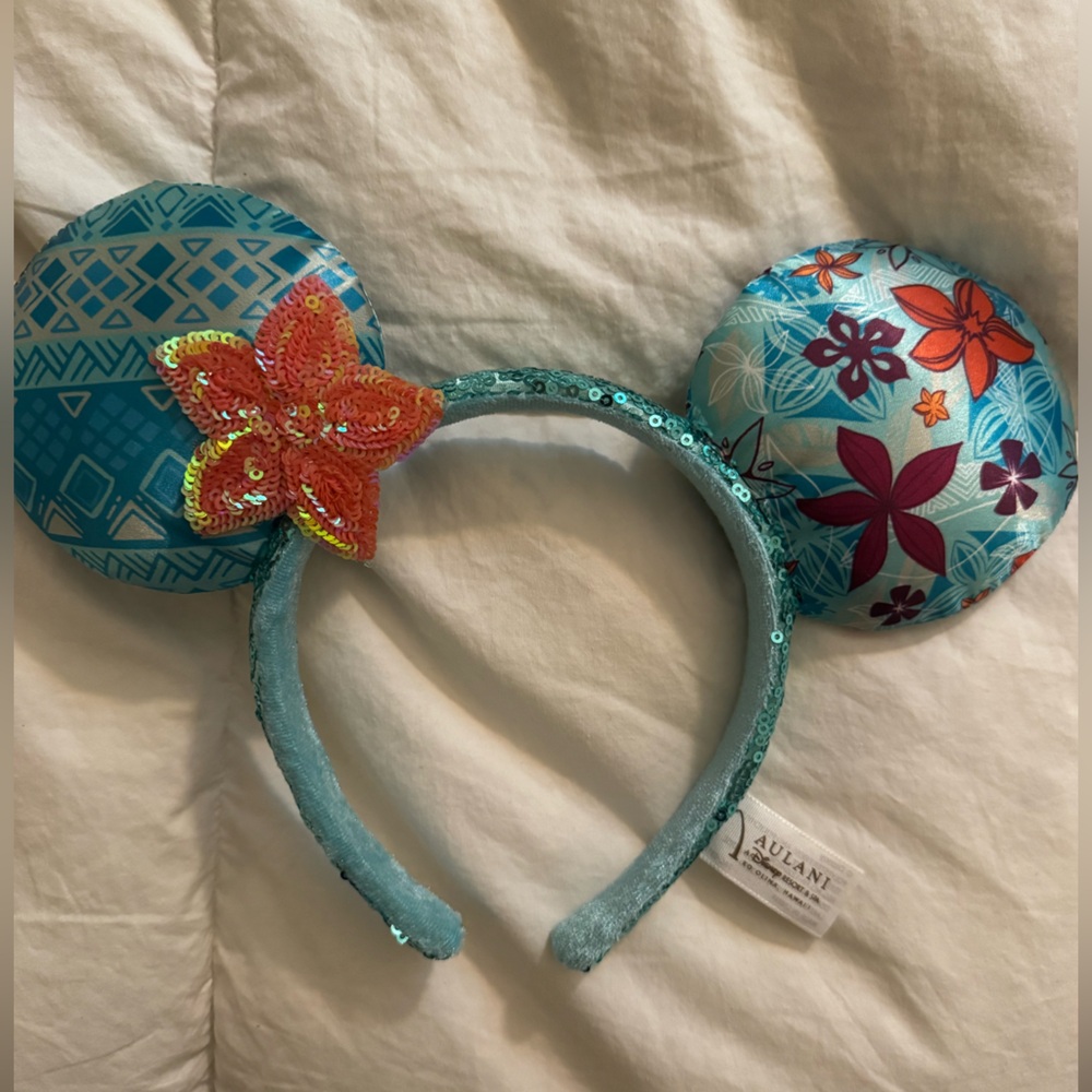 Disney Aulani Floral Mickey Ears Headband